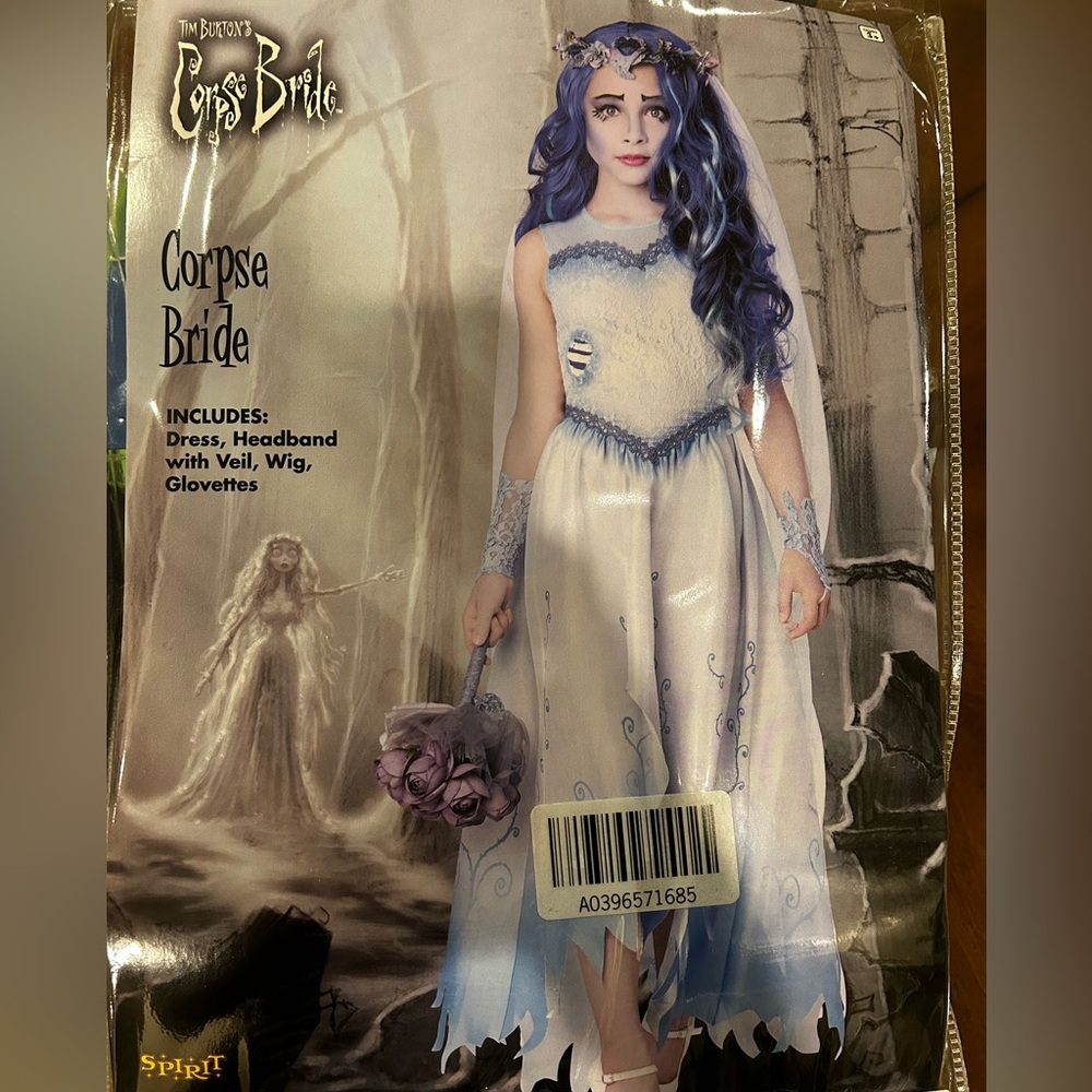 Spirit Corpse Bride Costume with Blue and White Accents
